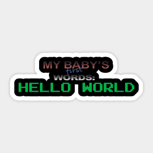 hello world Sticker